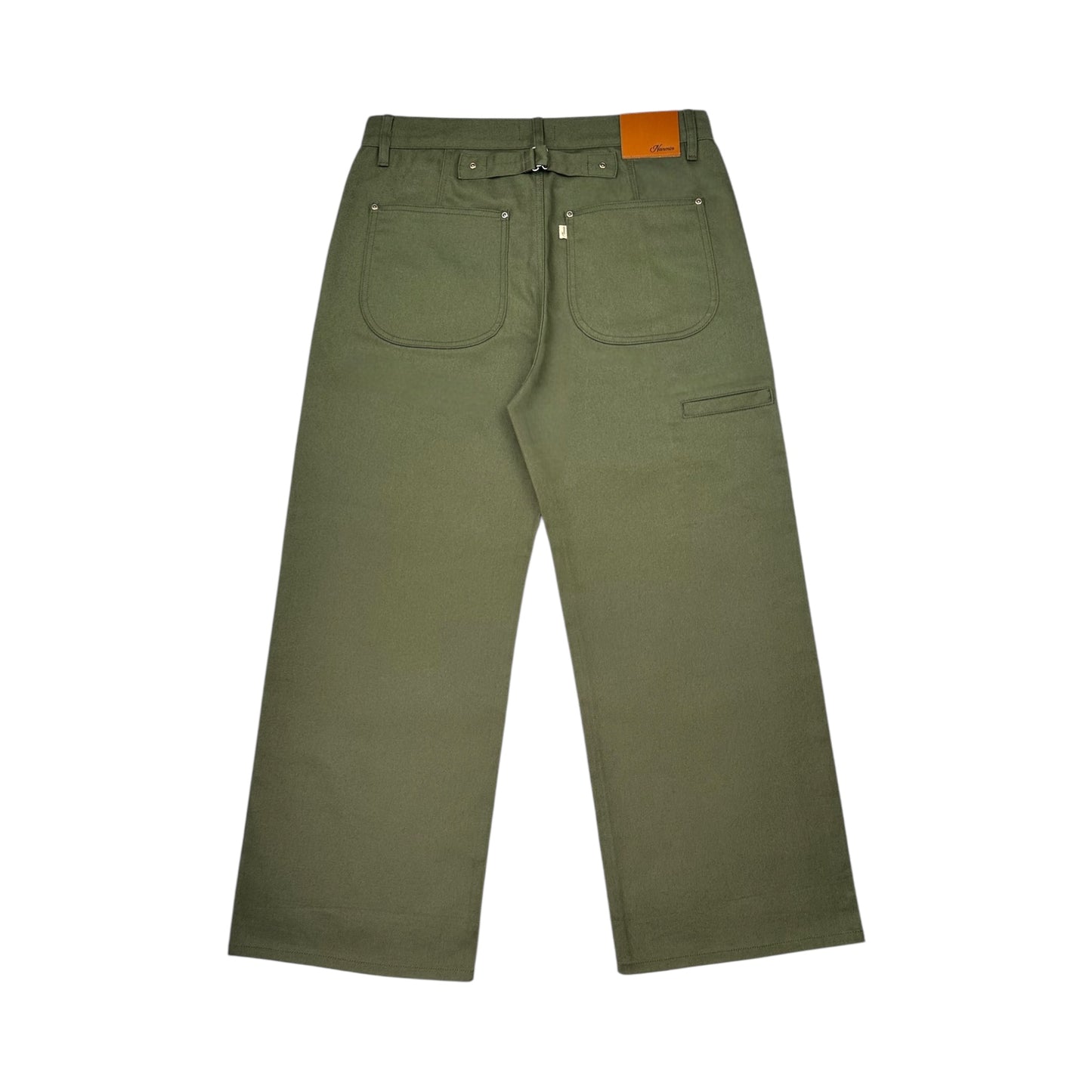 Sergeant Wide Leg Selvedge Denim - Army Green