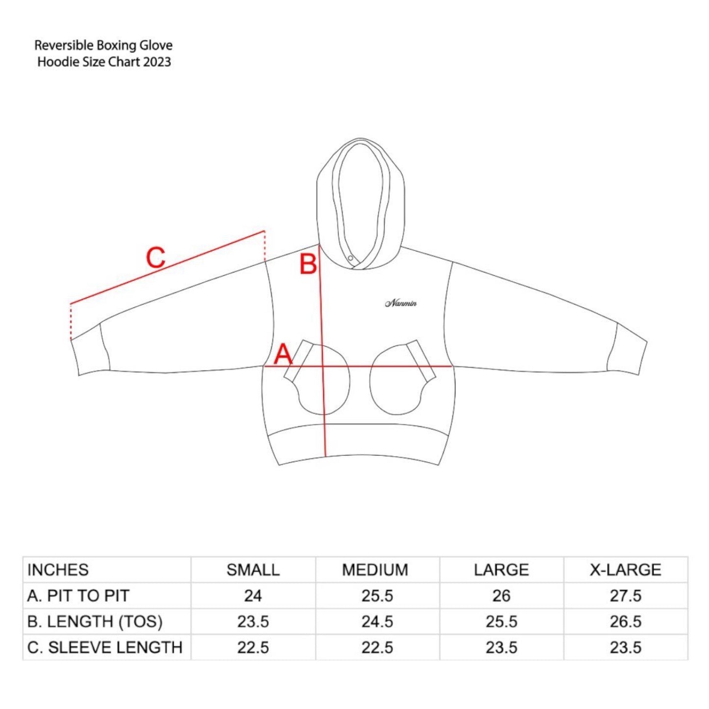 Reversible Boxing Glove Hoodie - Blue