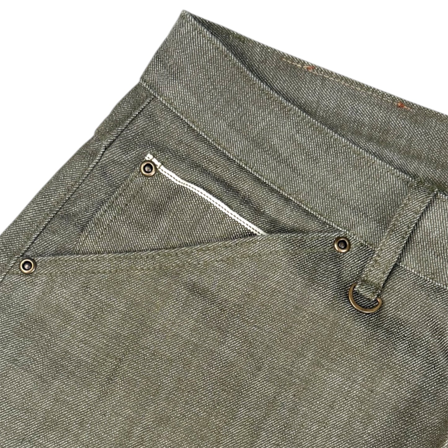 Penny Selvedge Denim - Olive Green