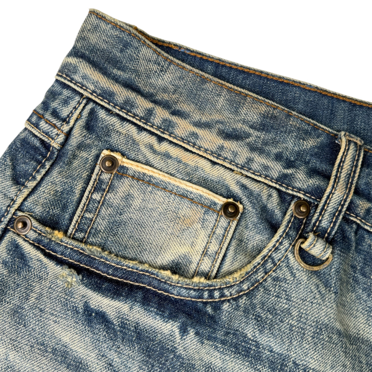 Uniform Washed Selvedge Jeans - Sand Wash