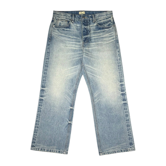 Uniform Washed Selvedge Jeans - Light Blue Wash