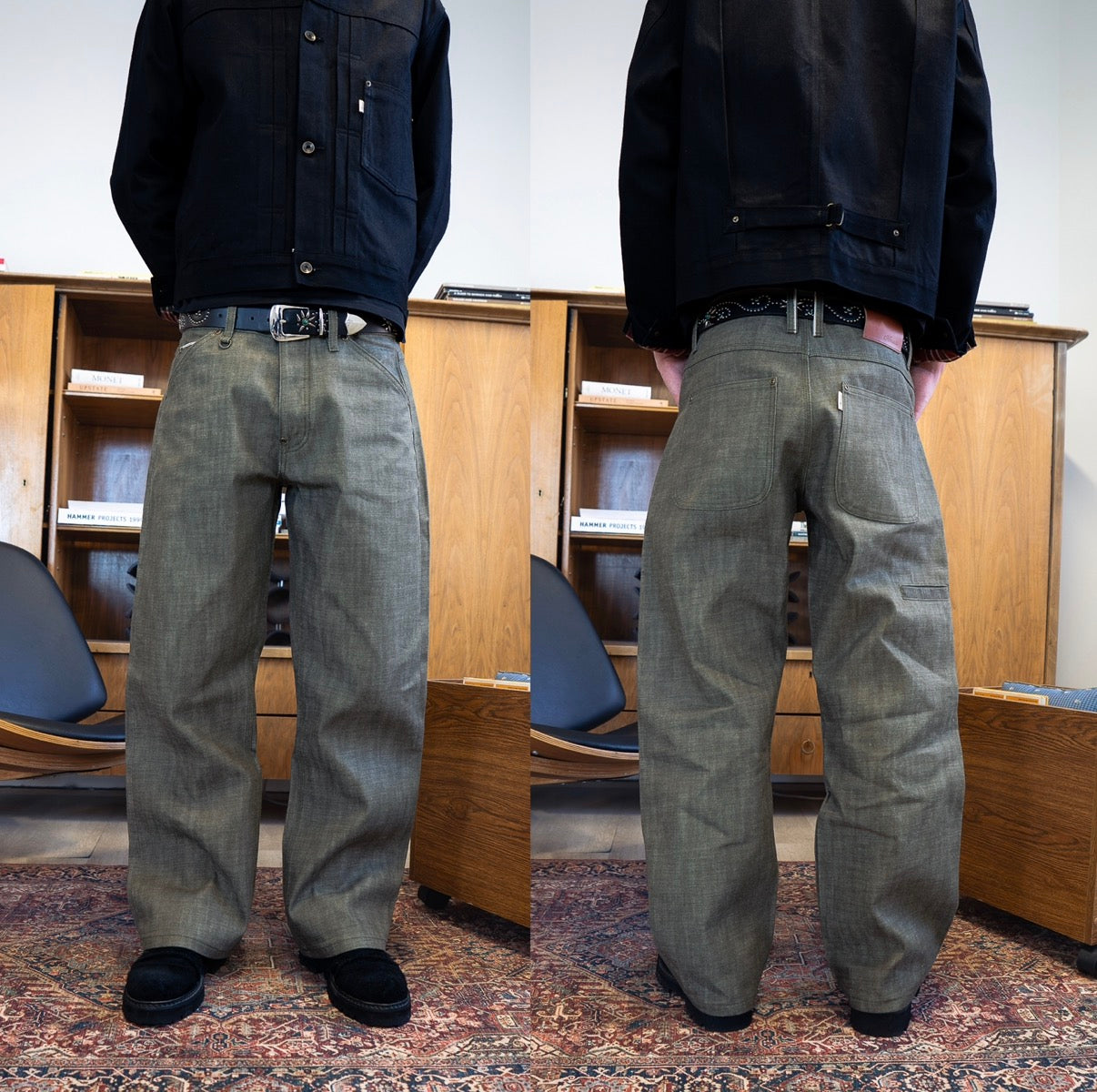 Penny Selvedge Denim - Olive Green