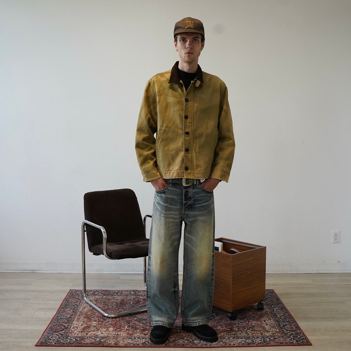 Uniform Washed Selvedge Jeans - Sand Wash