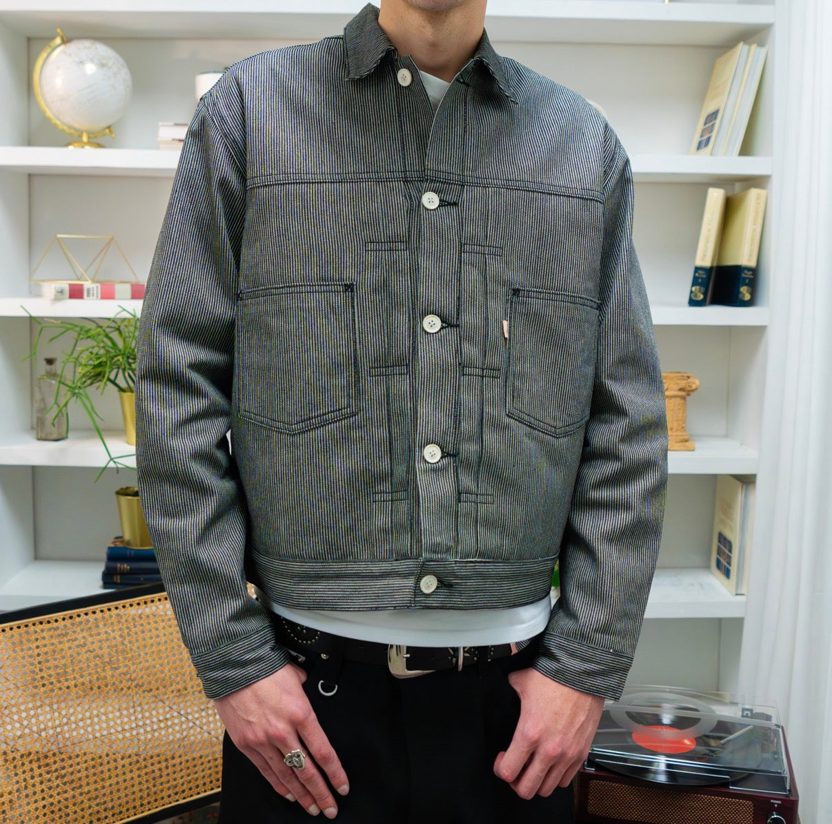 Hickory Stripe Type 2 Jacket - Black
