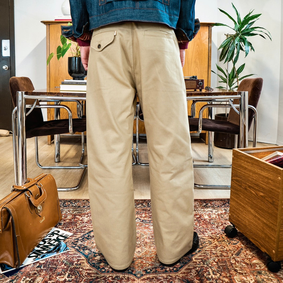 Oxford Selvedge Chino Pants - Khaki