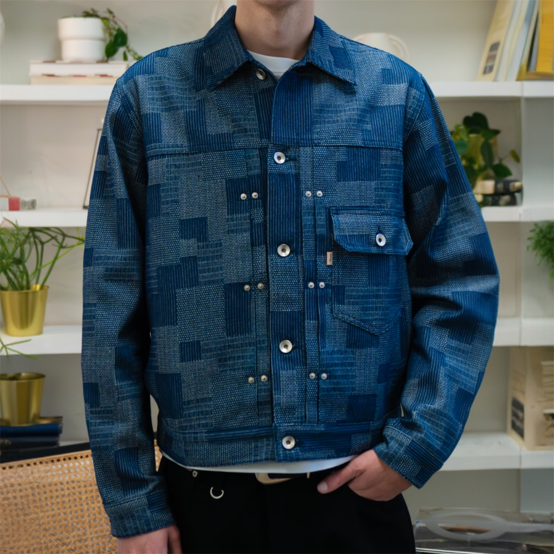 Sashiko Type 1 Denim Jacket - Blue – nanmin Sashiko Type 1 Denim Jacket - Blue – nanmin