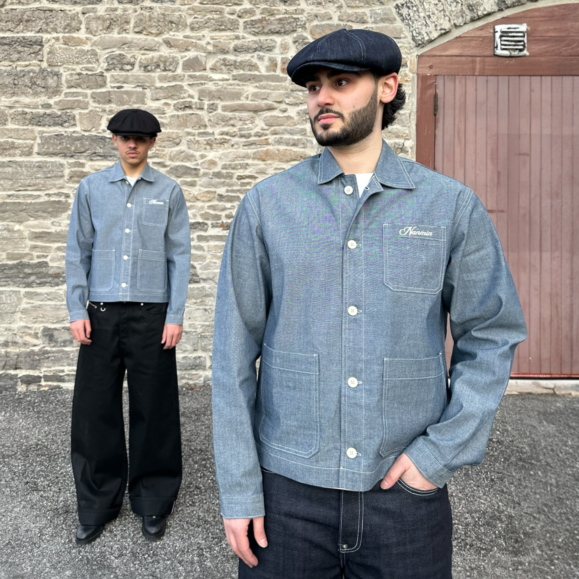 Chambray Selvedge Denim Chore Shirt - Blue