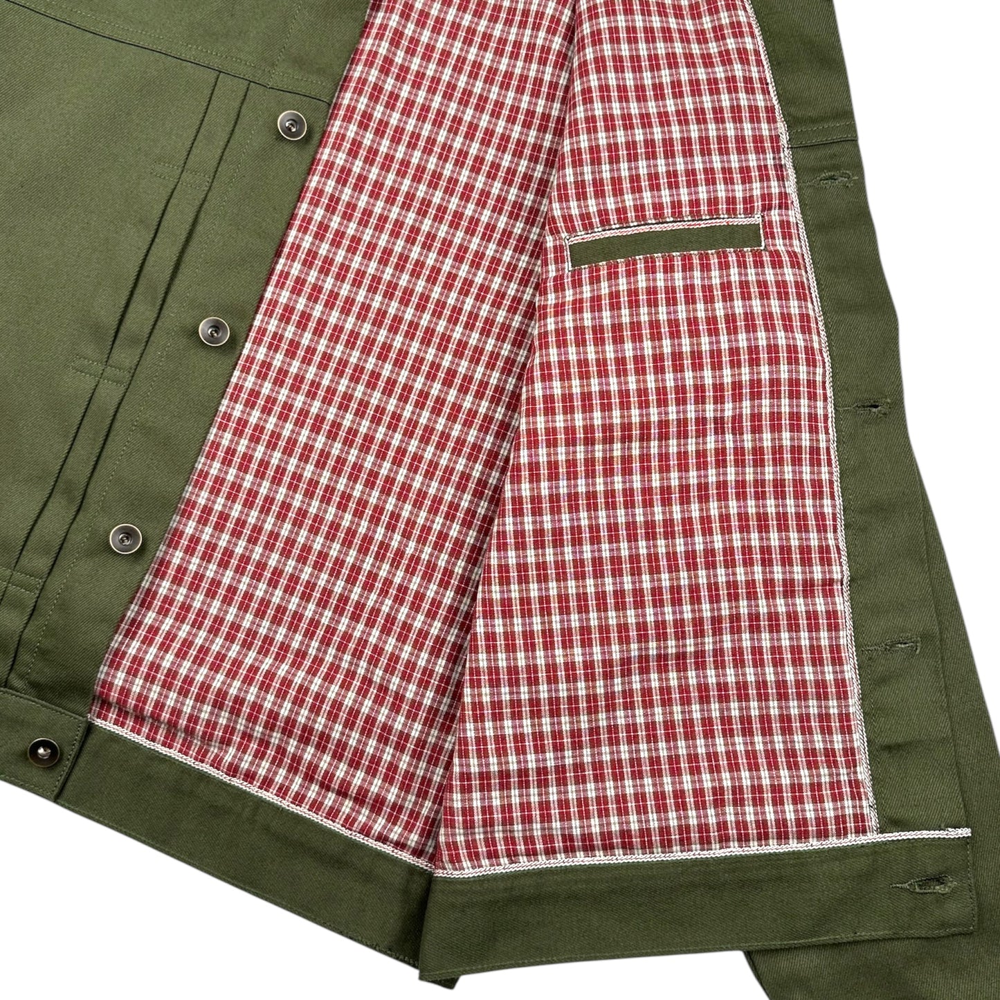 Selvedge Denim Type 1 Jacket - Army Green