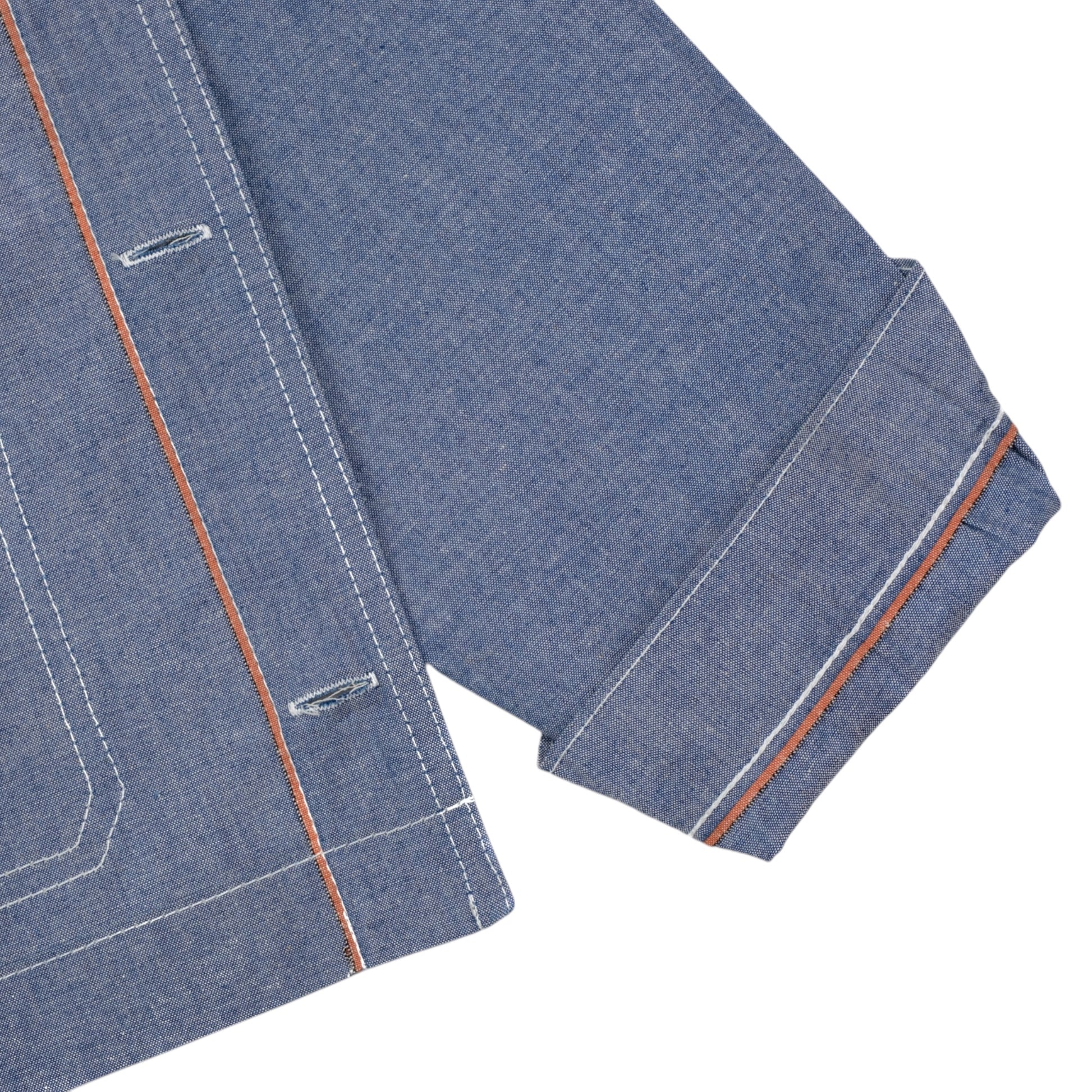 Chambray Selvedge Denim Chore Shirt - Blue