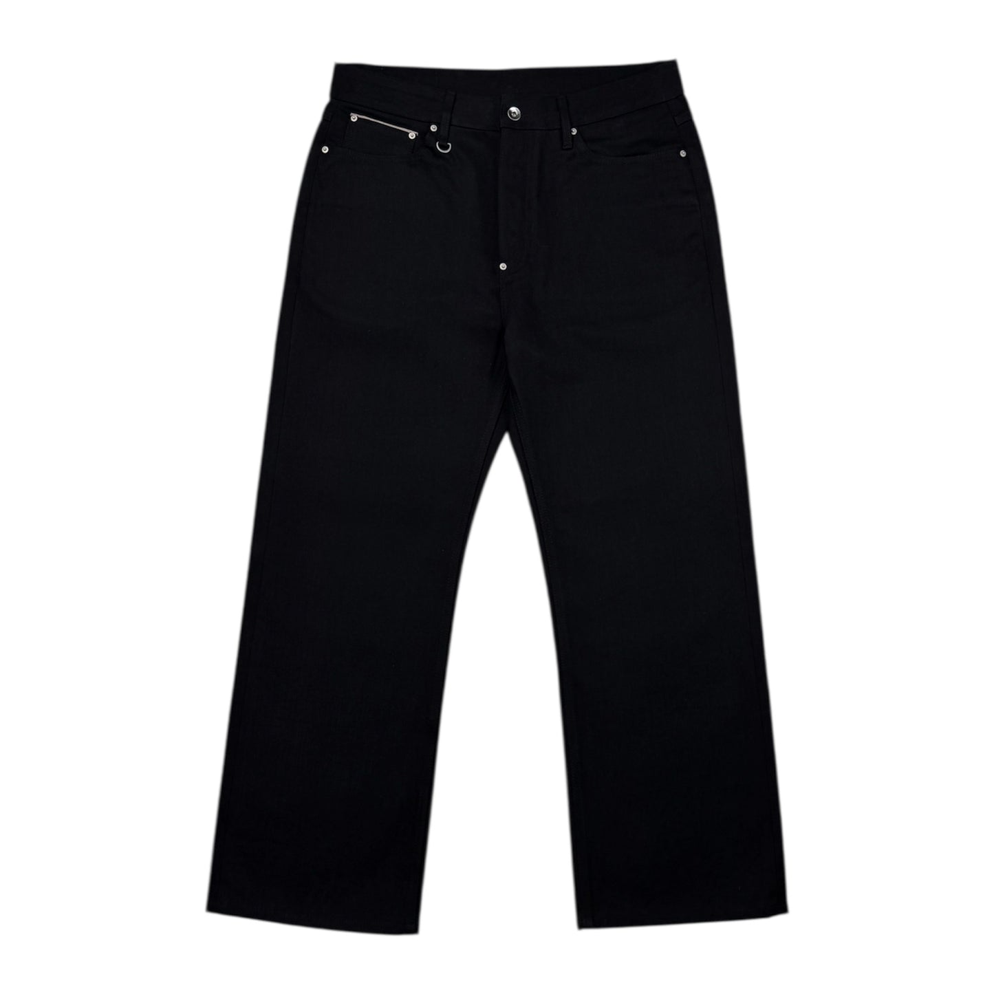 Buckle Back Selvedge Denim - Jet Black