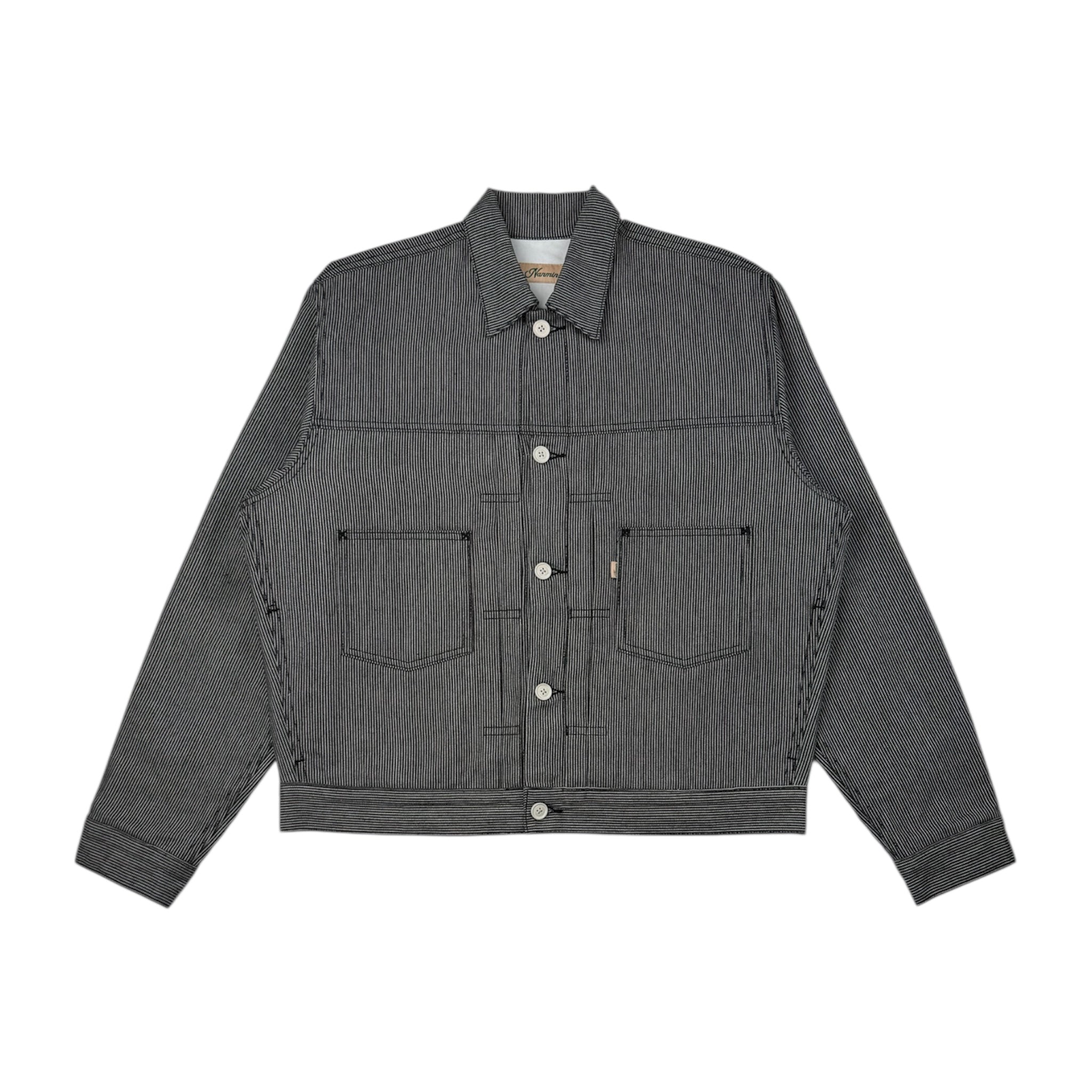 Hickory Stripe Type 2 Jacket - Black – nanmin